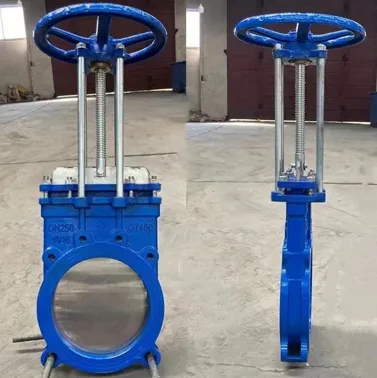 Duktilt jern manuel knivportventil